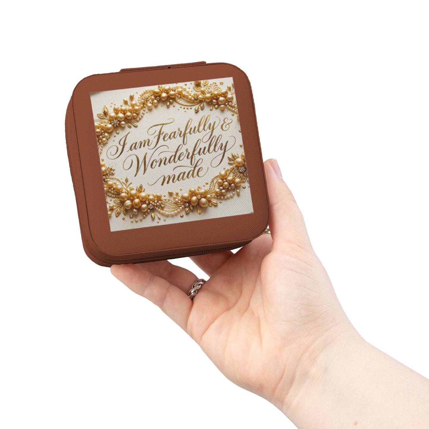 Travel Jewelry Case – “I Am Fearfully & Wonderfully Made” Compact Organizer