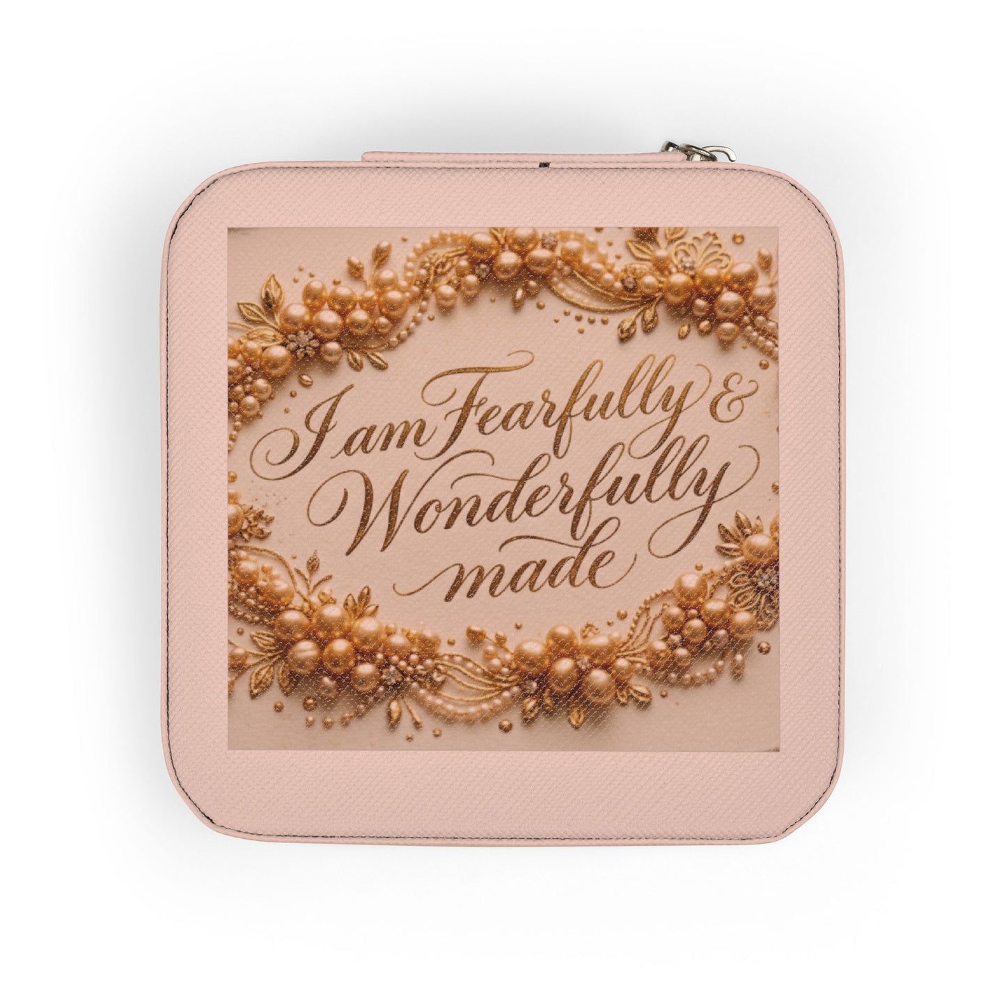Travel Jewelry Case – “I Am Fearfully & Wonderfully Made” Compact Organizer