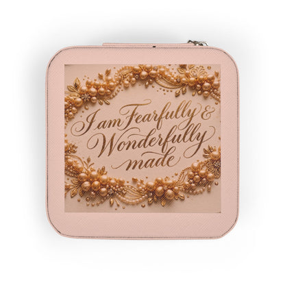 Travel Jewelry Case – “I Am Fearfully & Wonderfully Made” Compact Organizer