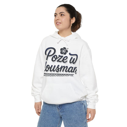 Haitian Phrase Hoodie — "Poze w dousman" with Map & "Sa pa konsène m" Graphic