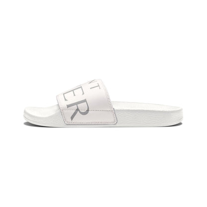 Men's Removable‑Strap Slide Sandals — Customizable Comfort Slides with Bold Text Strap