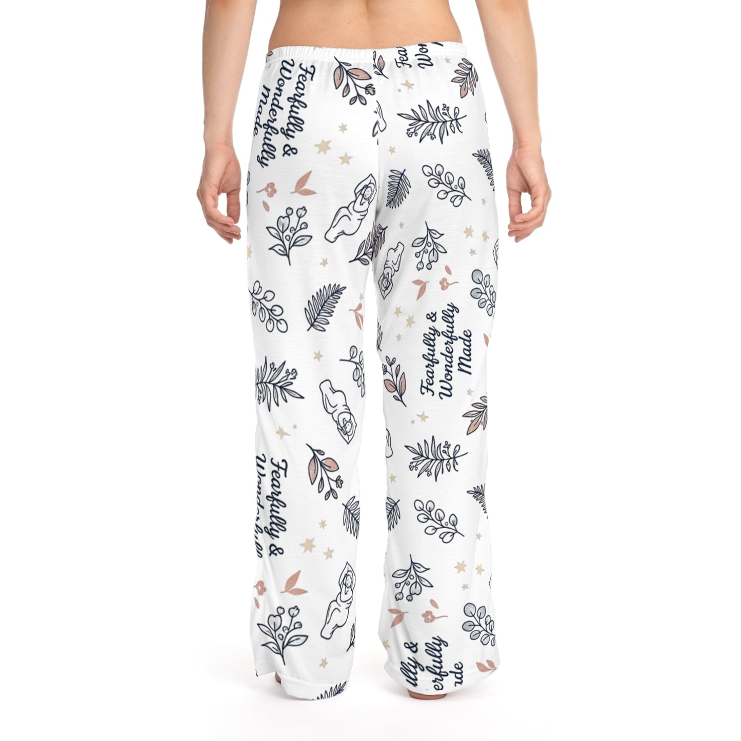 Seashell Floral Pattern Pajama Pants | Cozy Printed Lounge Bottoms