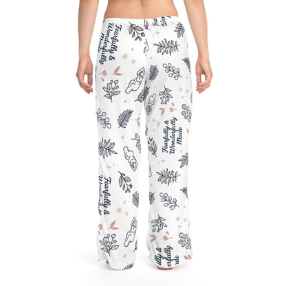 Seashell Floral Pattern Pajama Pants | Cozy Printed Lounge Bottoms