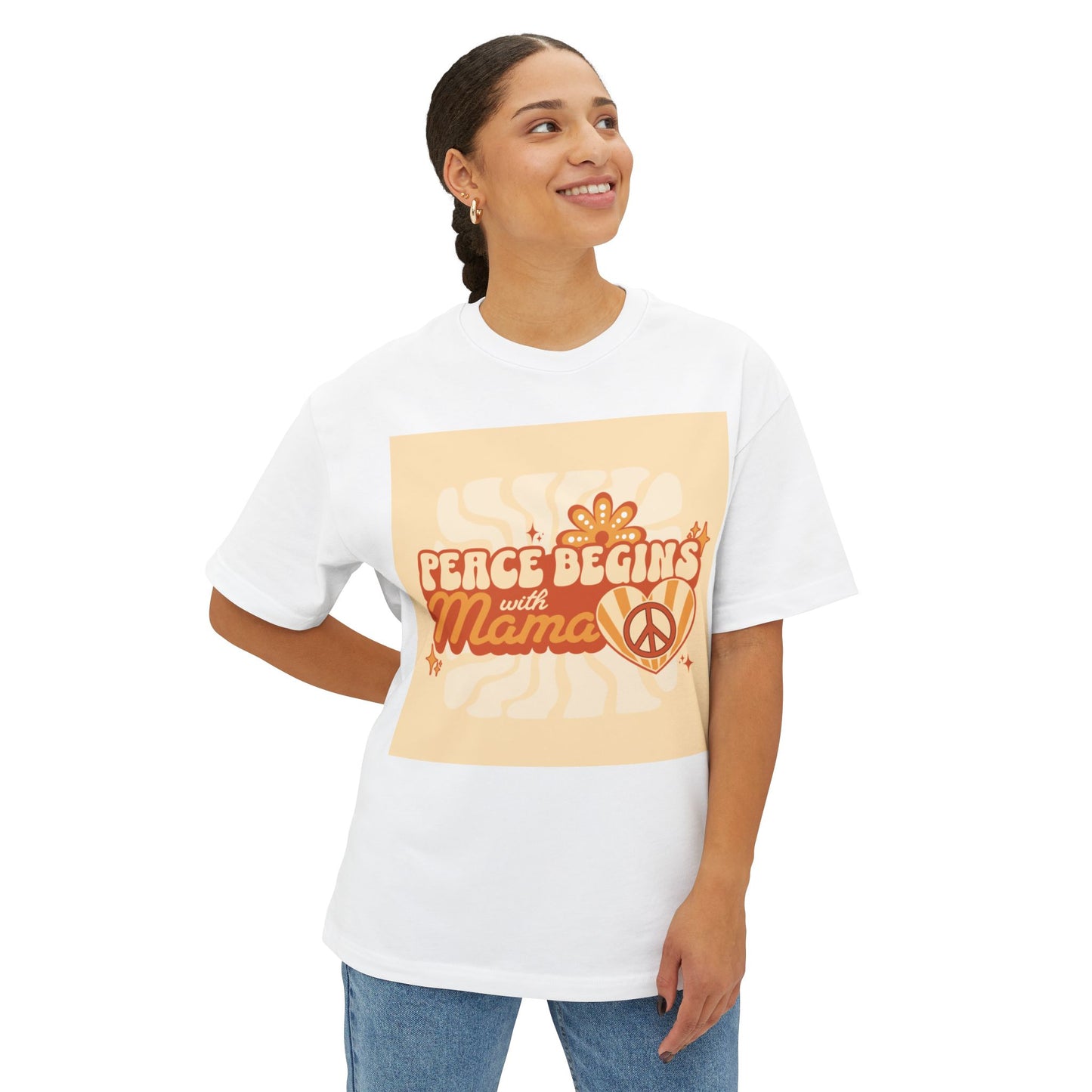 Oversized Tee - Peace Begins with Mama